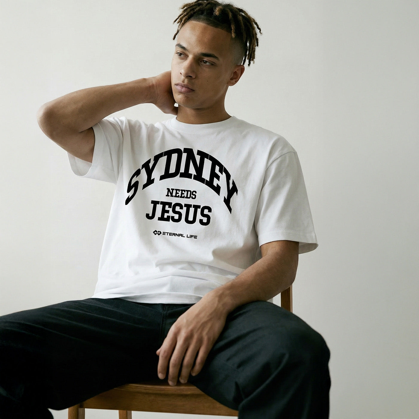 Drop Shoulder Tee | SYDNEY (WHT)