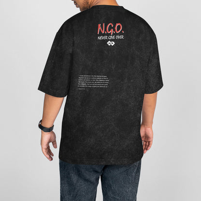 Acid Wash Regular Fit Tee | NGO - Black