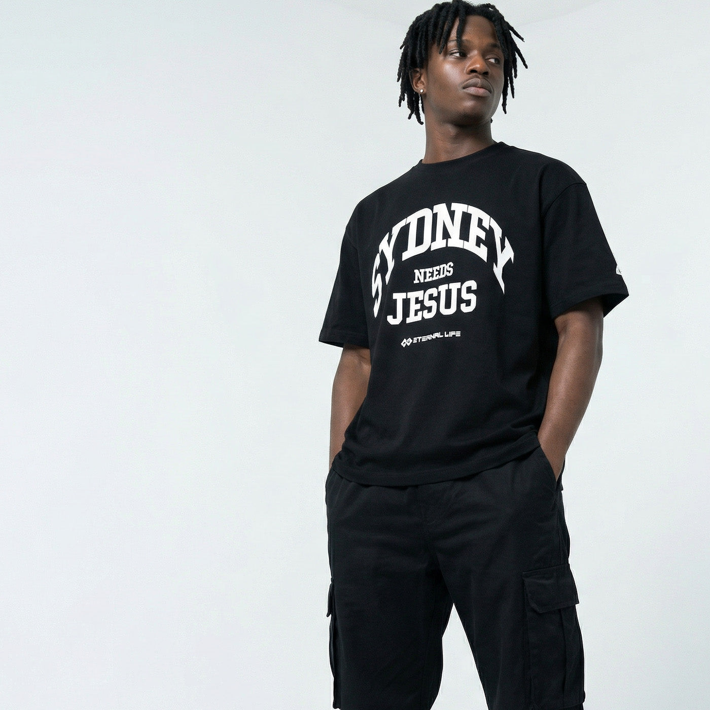 Drop Shoulder Tee | SYDNEY (BLK)