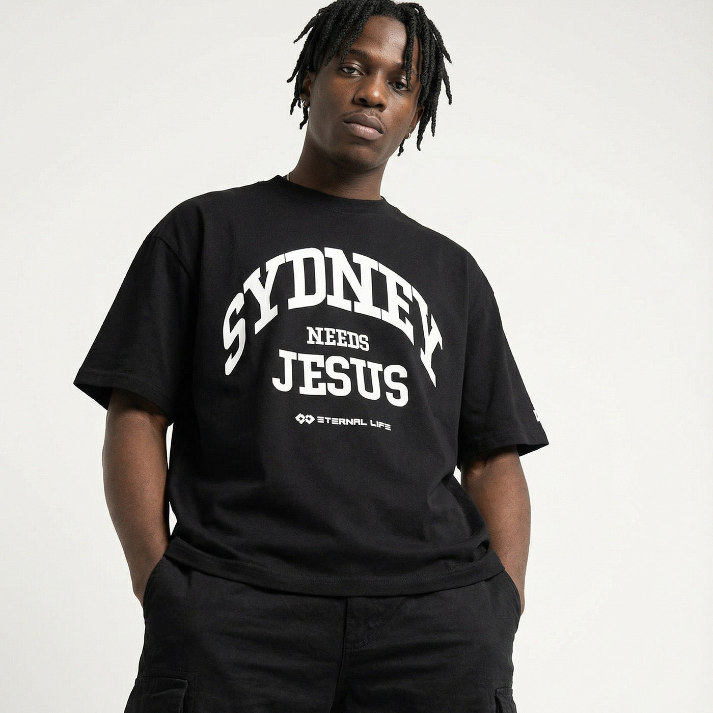 Drop Shoulder Tee | SYDNEY (BLK)