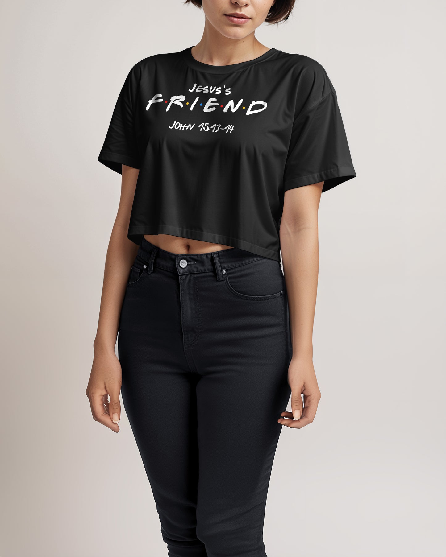 Cropped Tee | JESUS'S FRIEND Printify