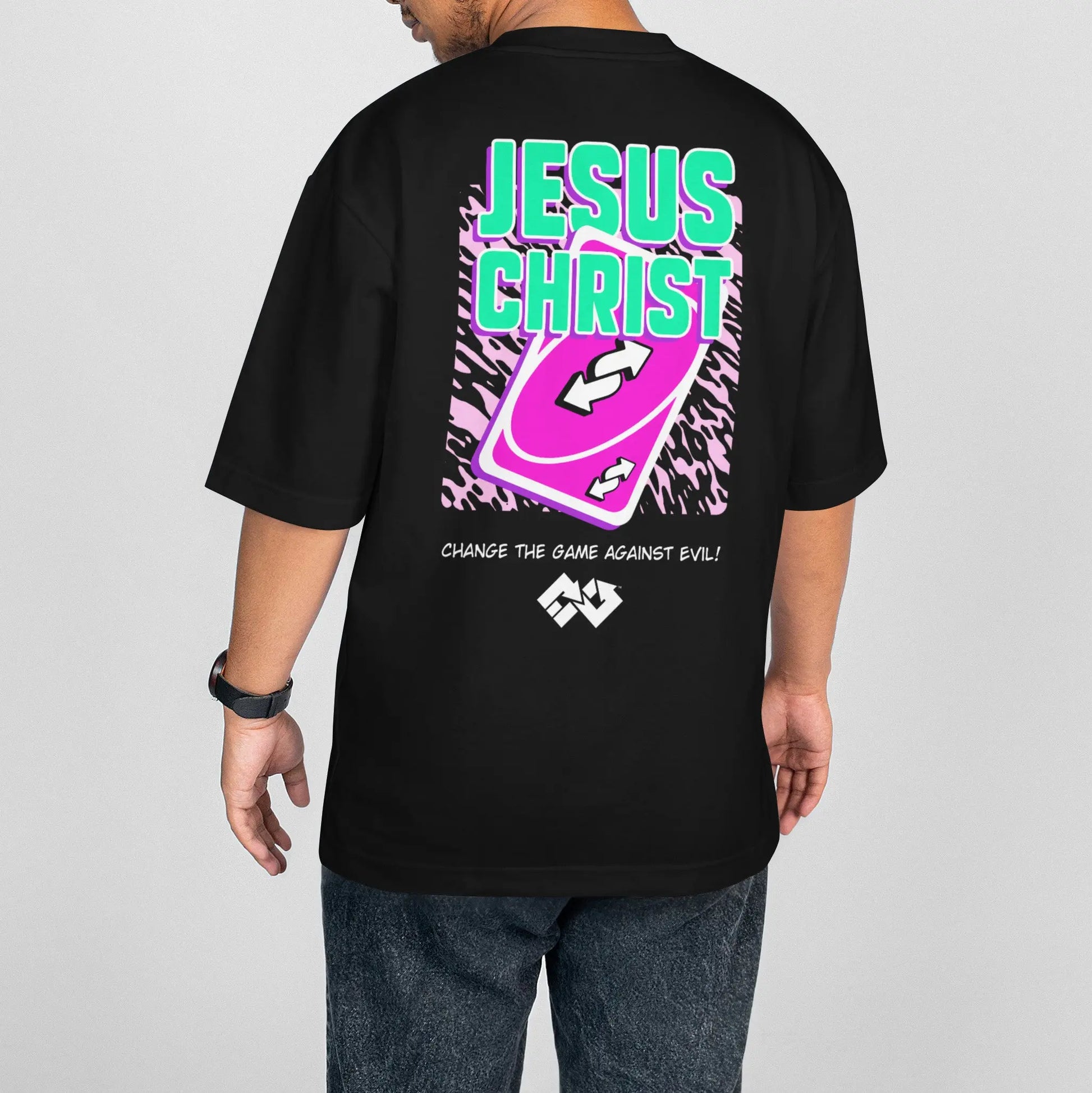 Oversize Tee | CounterEvil (FUSHIA) Printify