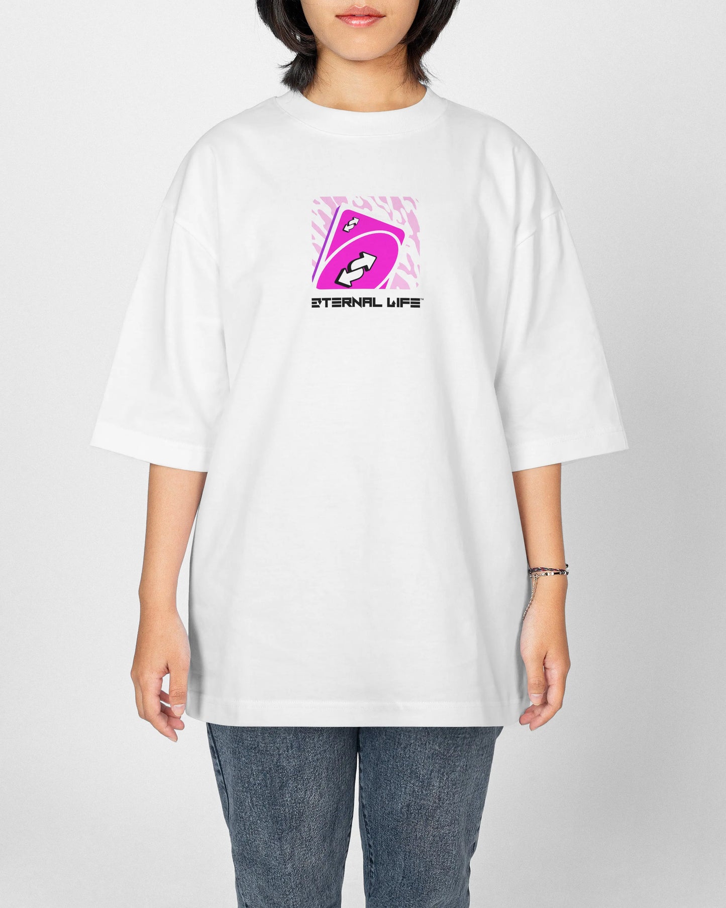 Oversize Tee | CounterEvil (FUSHIA) Printify