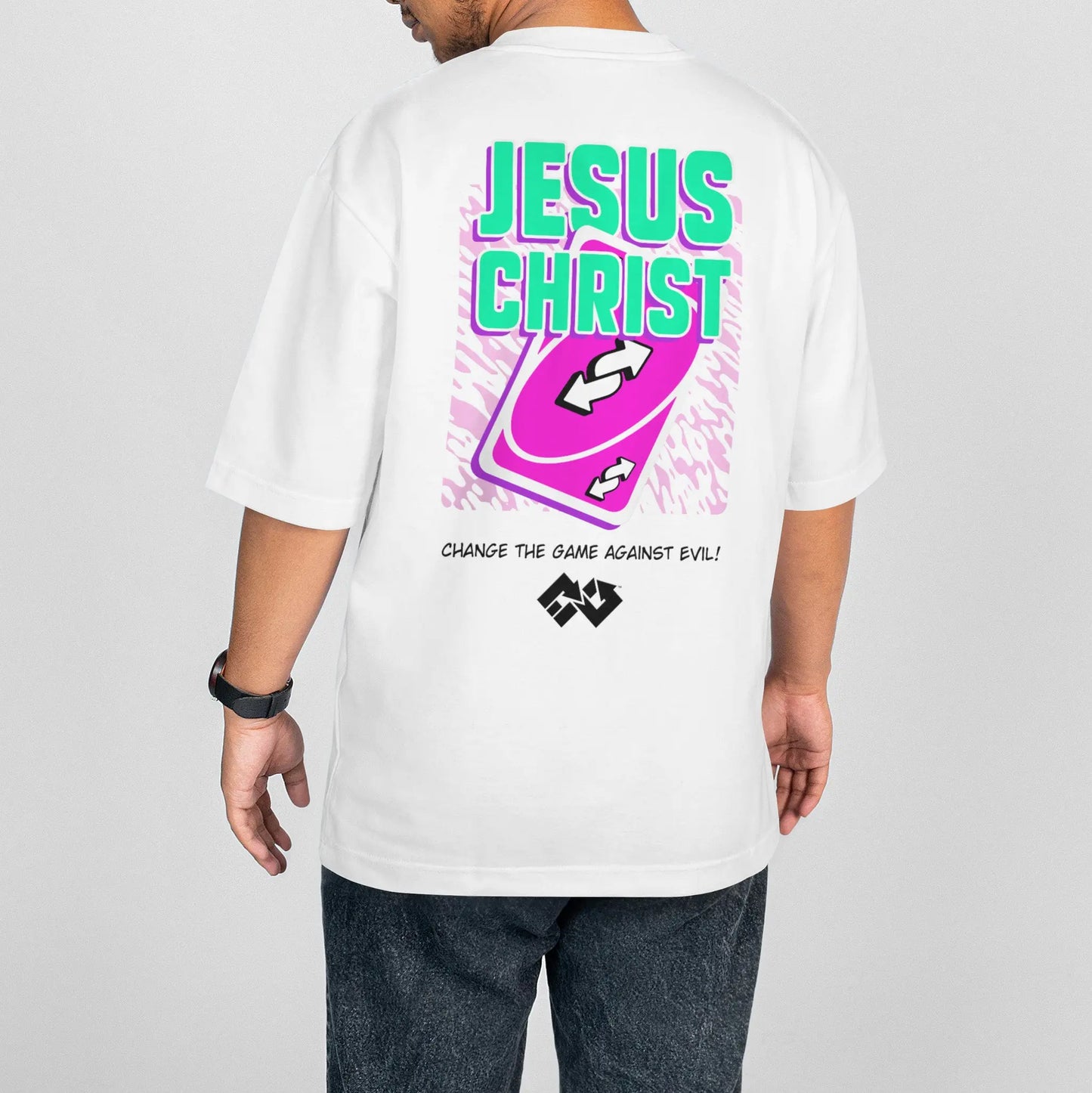 Oversize Tee | CounterEvil (FUSHIA) Printify