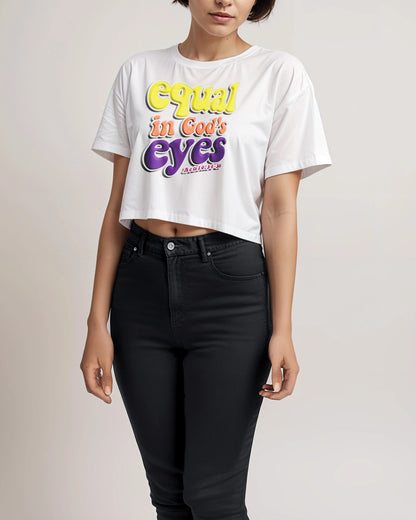 Cropped Tee | Equal (Yellow) Printify