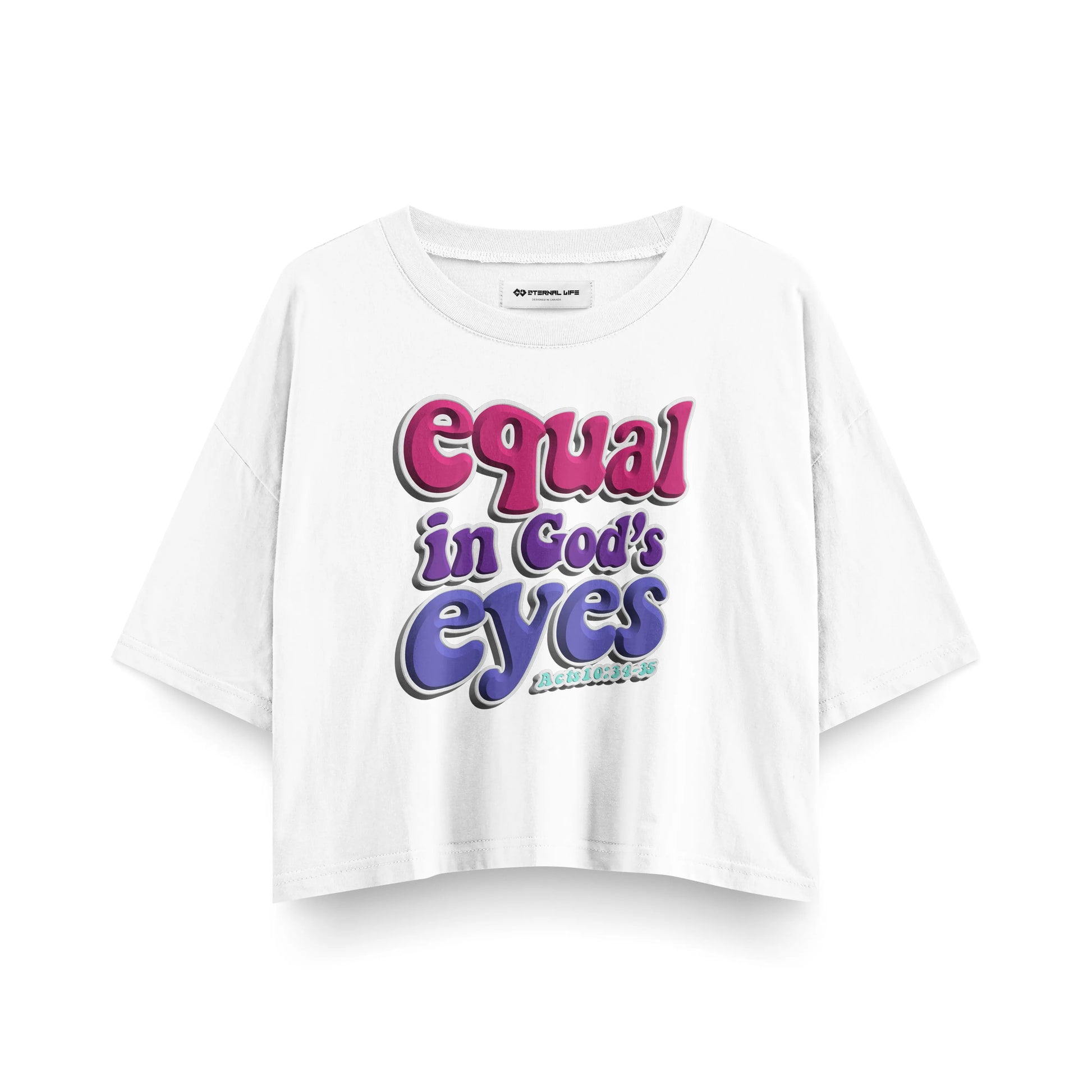 Cropped Tee | Equal (Berry) Printify