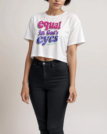 Cropped Tee | Equal (Berry) Printify