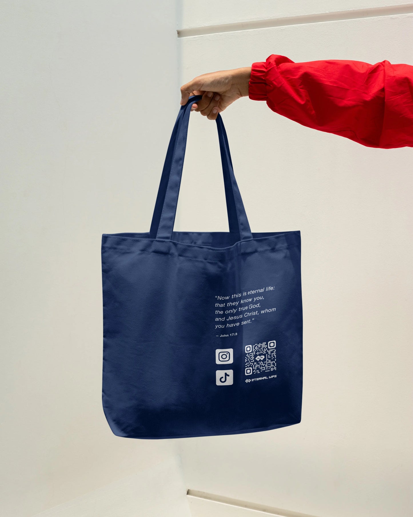 Classic Tote Bag | ELA Originals - (Navy) ETERNAL LIFE APPAREL